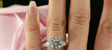4ct Round Diamond Vintage Gatsby Princess Engagement Ring 14k White Gold Finish