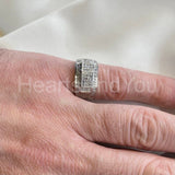 2.3ct Round Cut Moissanite Stylish Signet Men's Ring 14K White Gold Plated