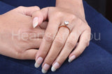 0.3ct Round Simulated Diamond Hidden Halo Engagement Ring 14k Yellow Gold Plated