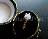 2.2ct Round Cut Moissanite Solitaire Women Engagement Ring 14k YellowGold Plated