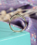 Anniversary Wedding Band 0.5ct Round Cut Black Diamond 14k Yellow Gold Finish