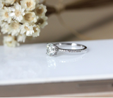 1.2ct Round Cut Diamond Engagement Ring 14k White Gold Finish 4 Prong Solitaire