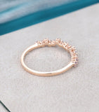 0.5ct Round Cut Simulated Purple Amethyst Minimalist Band 14k Rose Gold Plated