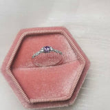 0.5ct Round Cut Simulated Amethyst Milgrain Engagement Ring 14k WhiteGold Plated