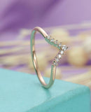 2.3ct Pear Cut Diamond Engagement Ring Curved Bridal Set 14k Dual Gold Finish