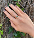 0.35ct Emerald Cut Simulated Solitaire Engagement Ring 14k Yellow Gold Plated