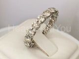 2.2ct Round Cut Moissanite Anniversary Women Wedding Band 14k White Gold Plated