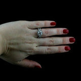 2Ct Round Cut Diamond Halo Split Shank Engagement Ring 18K White Gold Finish