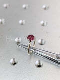 0.5ct Round Cut Simulated Ruby Solitaire Engagement Ring 14k White Gold Plated