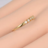 Half Eternity Wedding Ring Band 1.2ct Round Cut Diamond 14k Yellow Gold Finish