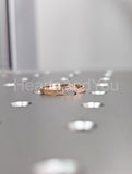 1ct Round Cut Simulated Morganite Curved Band Bridal Set 14k Rose Gold Plated