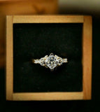 2ct Princess Cut Diamond Engagement Ring 14k YellowGold Finish Solitaire Women