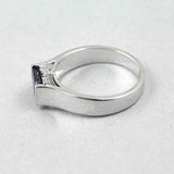 1.4ct Engagement Ring Emerald Cut Purple Amethyst Solitaire 14k WhiteGold Finish