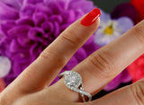 2ct Round Cut VVS1 Diamond Infinity Swirl Engagement Ring 14k White Gold Finish