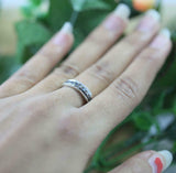 2ct Round Black Diamond Wedding Band Stackable Half Eternity 14k White Gold Over