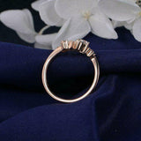 2.1ct Round Cut Diamond Engagement Ring 14k Rose Gold Finish Unique Stackable