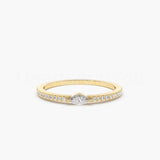 0.3ct Marquise Cut Simulated Diamond Minimalist Ring 14k Yellow Gold Plated