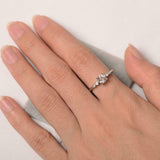 1ct Round Peach Morganite Engagement Ring 5 Stone Solitaire 14k White Gold Over