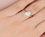 1ct Round Cut Simulated Morganite Crown Minimalist Ring 14k Rose Gold Plated