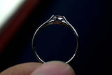0.4ct Engagement Ring Oval Cut Pink Ruby Split Shank 14k White Gold Finish