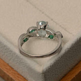 2ct Oval Cut Aquamarine Diamond Leaf Accents Engagement Ring 14k White Gold Over