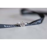 2.7ct Asscher Cut Diamond Baguette Accents Trilogy Ring 14k White Gold Finish