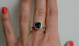 2.5ct Cushion Cut London Blue Topaz Halo New Engagement Ring 14k Rose Gold Over