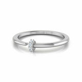 1Ct Round Cut Diamond Open Nail Design Engagement Ring 14K White Gold Finish