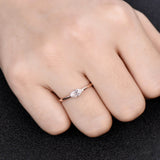 0.5ct Engagement Ring Marquise Cut Diamond Minimalist Design 14k RoseGold Finish