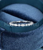 0.3ct Marquise Cut Simulated Diamond Eternity Wedding Band 14k White Gold Plated
