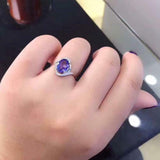 2.3ct Engagement Ring Oval Cut Blue Tanzanite Swirl Twist 14k White Gold Finish