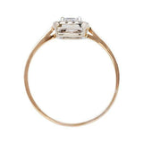 1.6ct Asscher Cut Diamond Engagement Ring Halo Solitaire 14k Rose Gold Finish