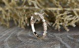 0.28ct Round Cut Diamond Wedding Ring Band 14k Rose Gold Finish Milgrain Vintage