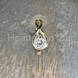0.5ct Round Cut Moissanite Knot Women Engagement Ring 14k Yellow Gold Plated