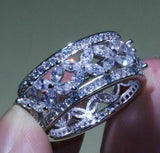 4.5ct Marquise Cut Diamond Wedding Ring Band 14k White Gold Over Trendy Eternity