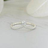 0.3ct Round Cut Diamond Crown Solitaire Engagement Ring 14k White Gold Finish