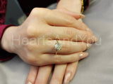 0.4ct Cushion Simulated Diamond Solitaire Engagement Ring 14k Yellow Gold Plated