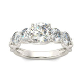 4Ct Round Cut VVS1 Diamond Five Stone Knot Engagement Ring 14K White Gold Finish