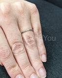 0.2ct Round Cut Moissanite Curved Minimalist Wedding Band 14k White Gold Plated