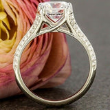 1ct Round Cut Diamond Elegant Solitaire Engagement Ring 14k White Gold Finish