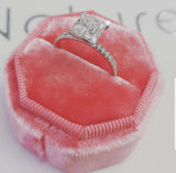 2ct Princess Cut Diamond Accent Solitaire Engagement Ring 14k White Gold Finish