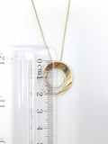 0.2ct Round Cut Moissanite Swirl Circle Pendant 14k Yellow Gold Plated NO CHAIN