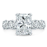 7Ct Radiant Cut Diamond Cocktail Eternity Engagement Ring 14K White Gold Finish