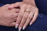 0.3ct Oval Cut Simulated Diamond Accents Solitaire Ring 14k Yellow Gold Plated
