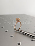 1ct Round Cut Simulated Morganite Solitaire Engagement Ring 14k Rose Gold Plated