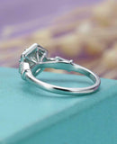 1.8ct Round Cut Diamond Engagement Ring Art Deco Milgrain 14k Rose Gold Finish