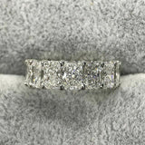 7Ct Radiant Cut Diamond Women Wedding Band 14K White Gold Finish Full Eternity