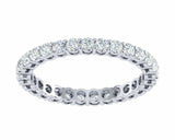 2ct Round Cut Diamond Unique Eternity Wedding Ring Band 14k White Gold Finish