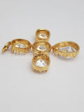 2ct Pear Simulated Diamond Cross Christ Pendant 14k Yellow Gold Plated NO CHAIN