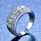 4ct Round Cut VVS1 Diamond Wedding Ring Band 18k White Gold Finish Half Eternity